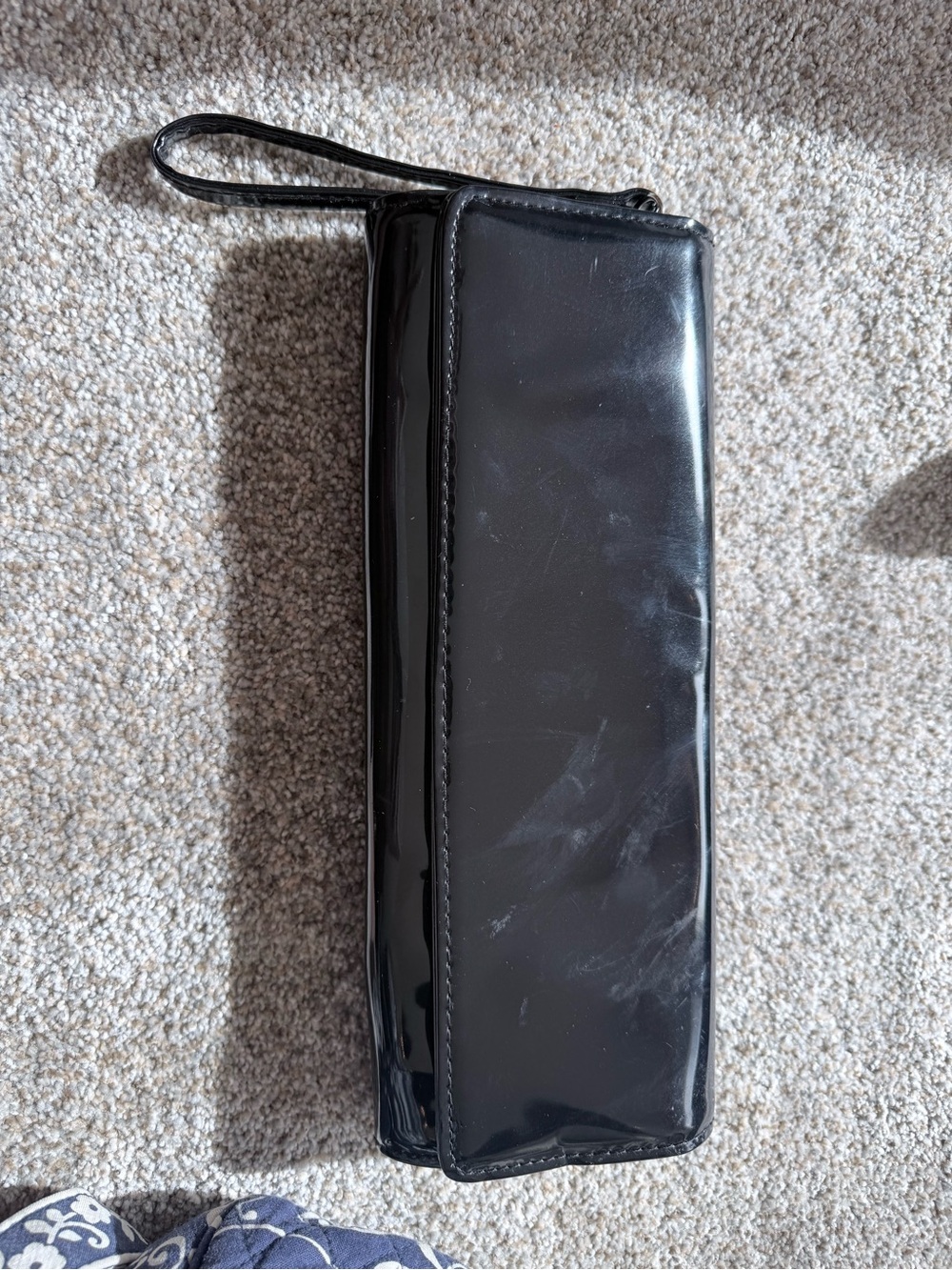 Nordstrom Black Patent Leather Wristlet Clutch